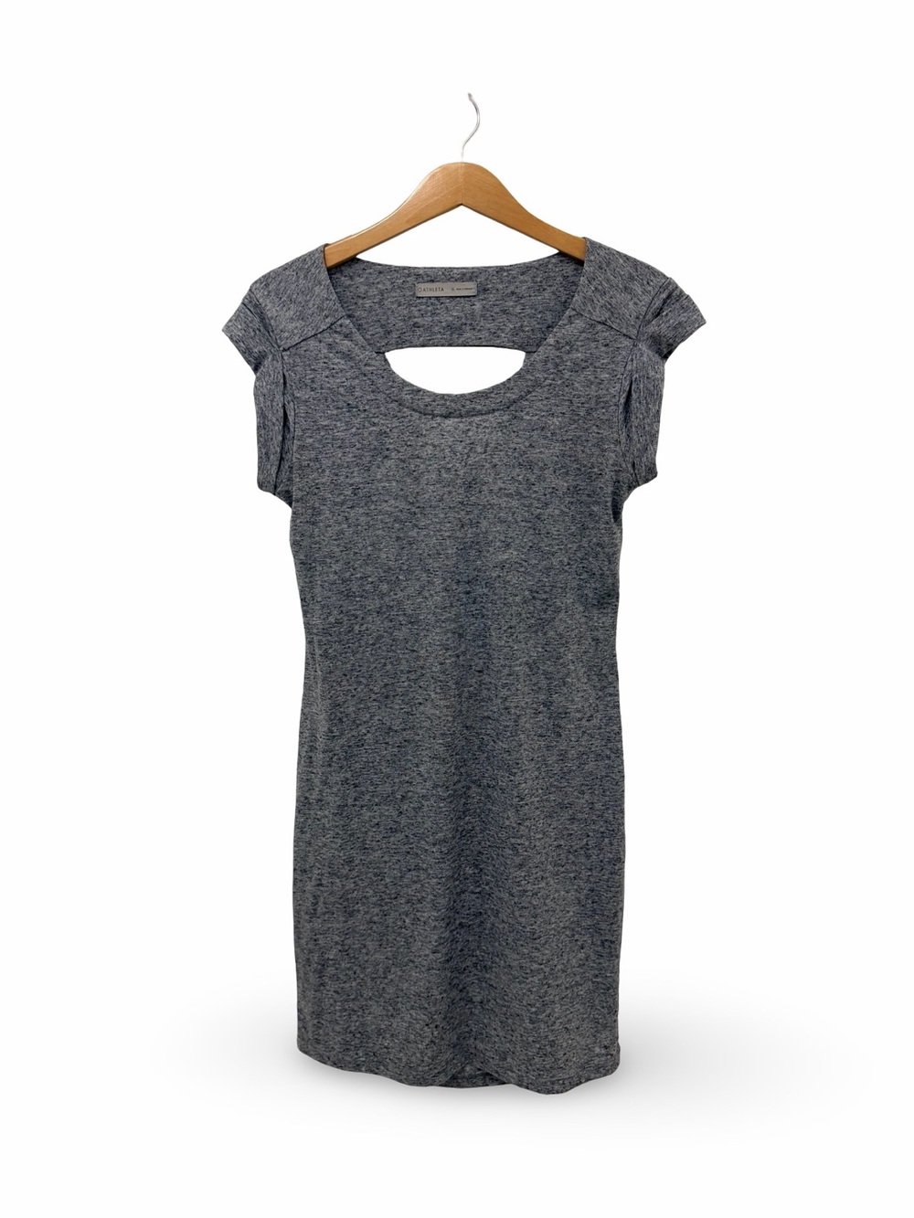 Athleta Charisma Linen Blend Grey Casual Dress Size Medium
